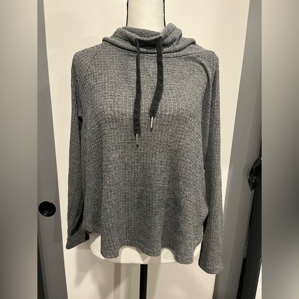 Gray Women's Cowl Neck Sweater